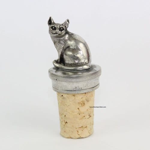 	Bouchon à vin chat en étain