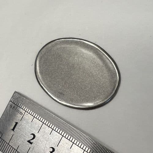 Étiquette autocollante ovale en étain GM