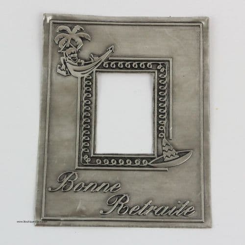 1 x étiquette autocollante en étain pour photo RETRAITE