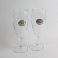 2 coupes à Champagne date poinçonnée sur étain ⬭