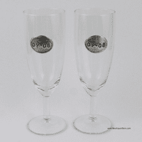 2 coupes à Champagne date poinçonnée sur étain ⬭