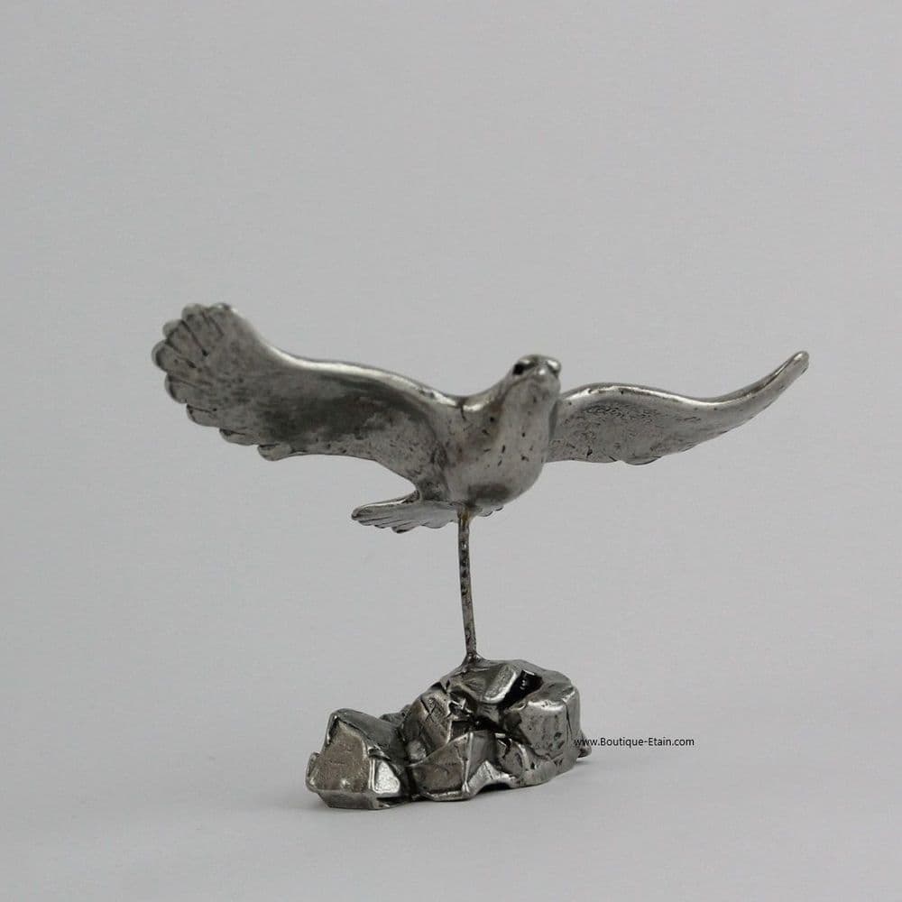 Aigle en vol, collection Michel Laude en étain