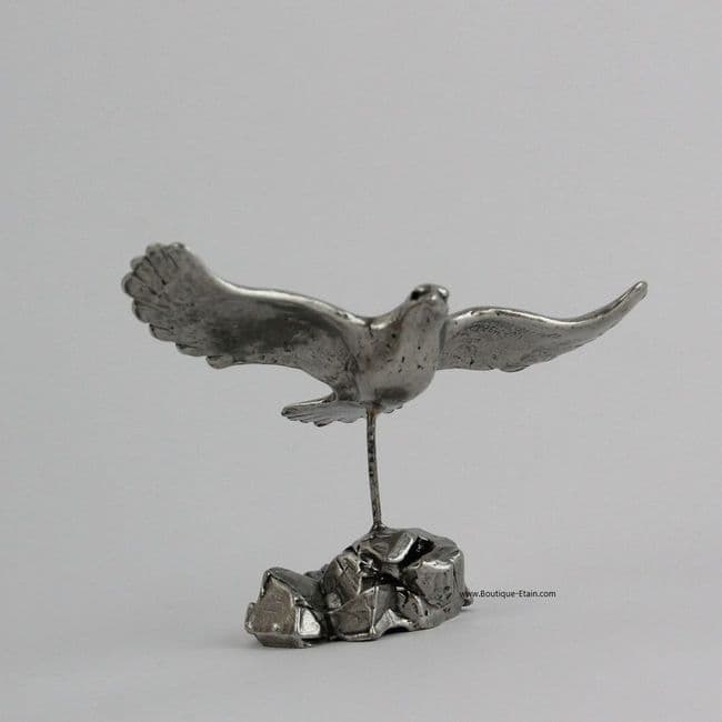 Aigle en vol, collection Michel Laude en étain