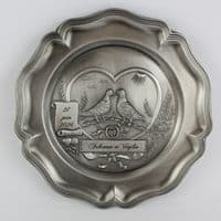 Assiette colombe pour mariage et anniversaire de mariage.