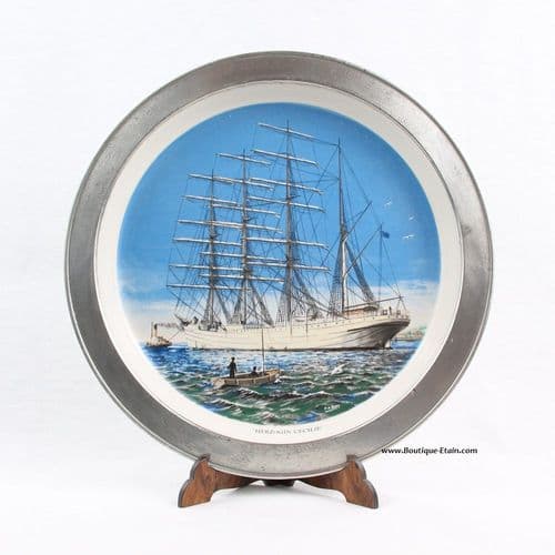 Assiette en étain l'Herzogin Cécilie