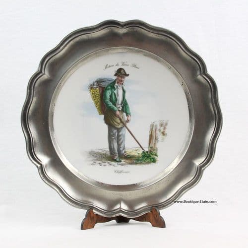 Assiette en étain le chiffonnier