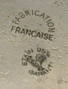 Assiette porcelaine et étain Joyeuse Retraite