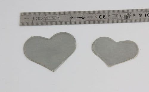 Autocollant étiquette cœur en étain