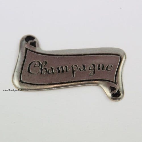 Autocollant étiquette Champagne en étain