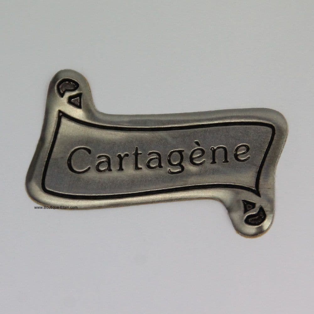 Autocollant étiquette en étain "Cartagène"