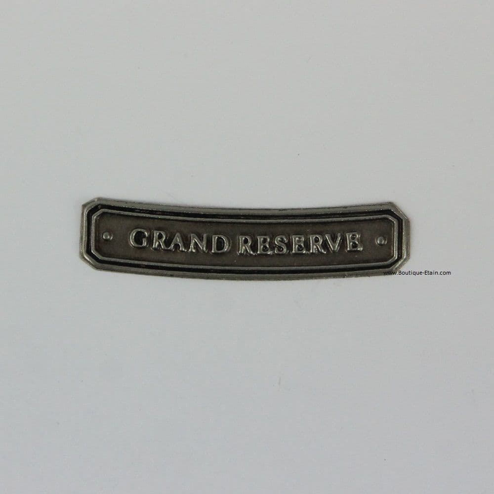 Autocollant étiquette en étain Grand Réserve Autocollant étiquette en étain Grand Réserve