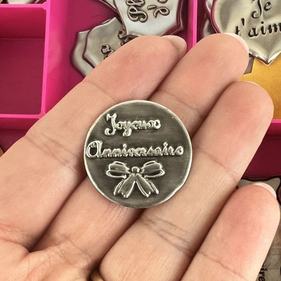 Autocollant étiquette en étain "Joyeux anniversaire"