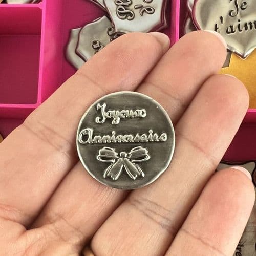 Autocollant étiquette en étain "Joyeux anniversaire"