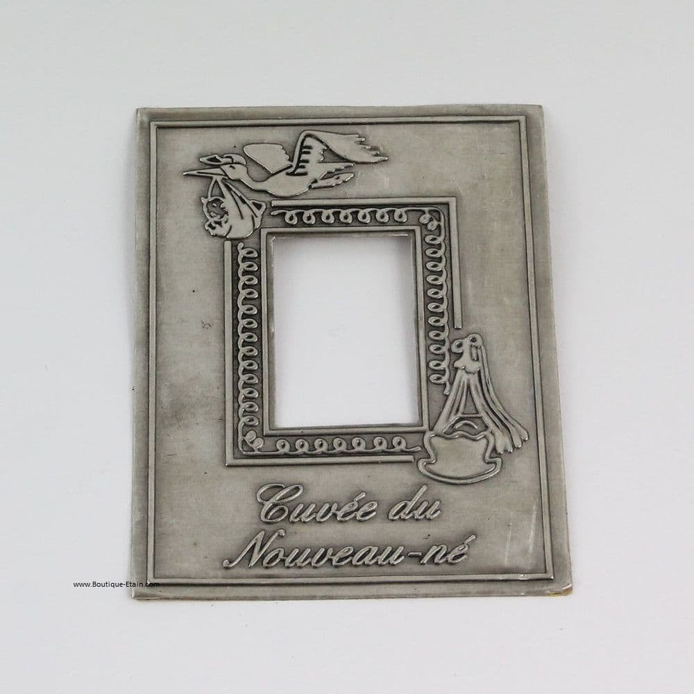 Autocollant étiquette en étain pour photo NAISSANCE