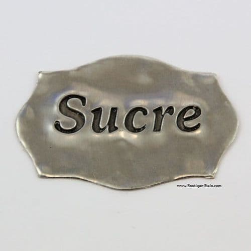 Autocollant étiquette en étain Sucre