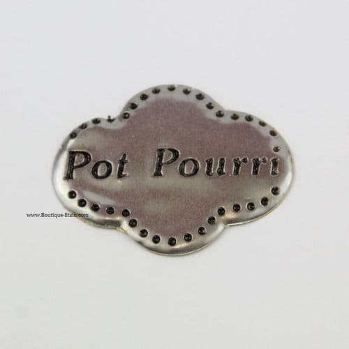Autocollant étiquette pour pot pourri en étain