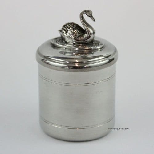 Boîte cygne en étain