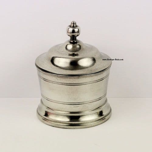 Boîte en étain forme ronde H 12cm