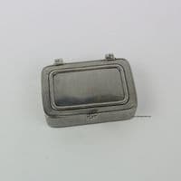 Boîte rectangle à charnière en étain