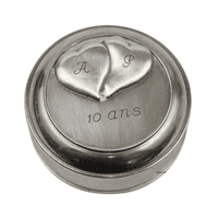 Boîte en étain gravée – Cadeau 10 ans de mariage