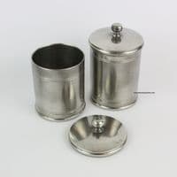 Boite en étain avec couvercle, pot à épices