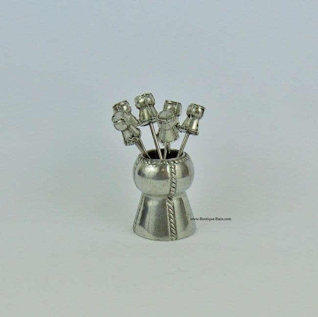 Bouchon de Champagne + piques apéro en étain