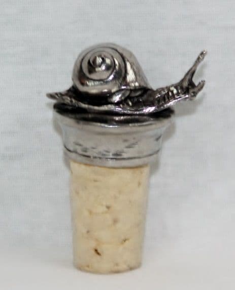 Bouchon en liège et étain escargot