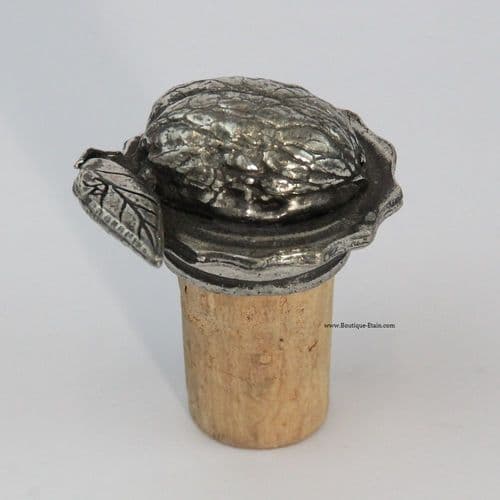 Bouchon en liège et étain petite Noix