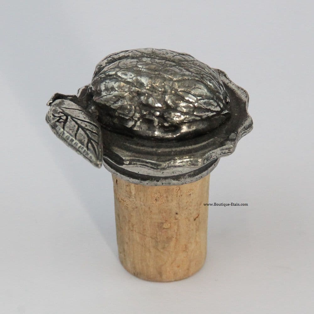 Bouchon en liège et étain petite Noix