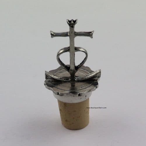 Bouchon à vin Croix de Camargue en étain