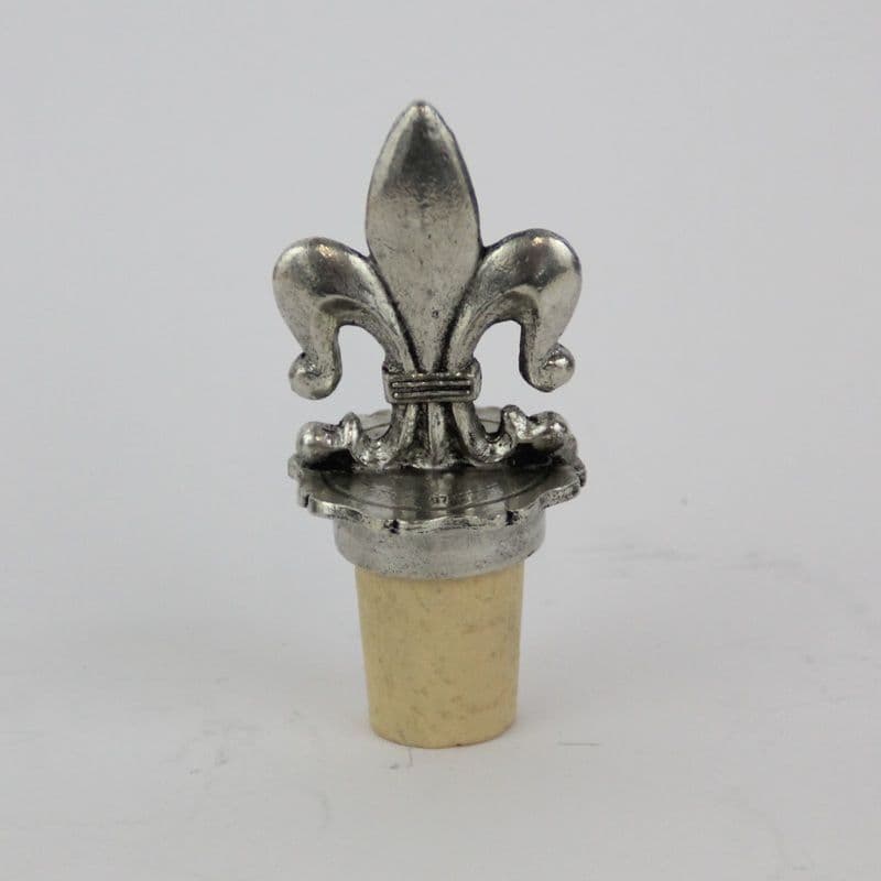 Bouchon à vin fleur de Lys en étain
