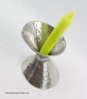 Bougeoir Diabolo en étain brillant