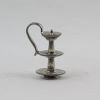 Bougeoir miniature en étain