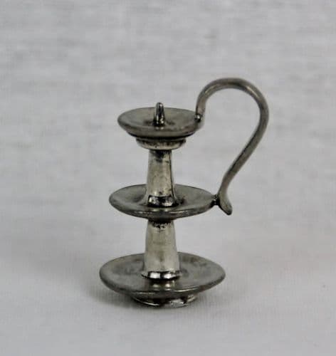 Bougeoir miniature en étain