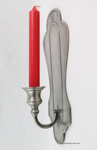 Bougeoir mural en étain