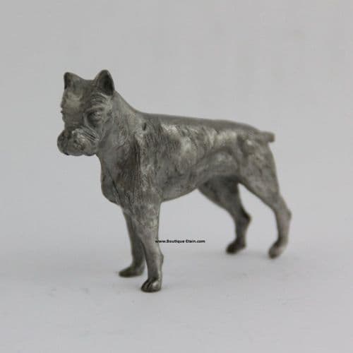 Boxer chien miniature en étain