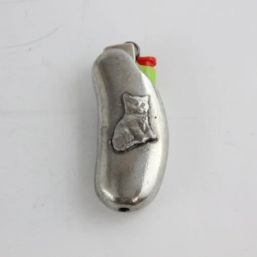 Briquet chat en étain