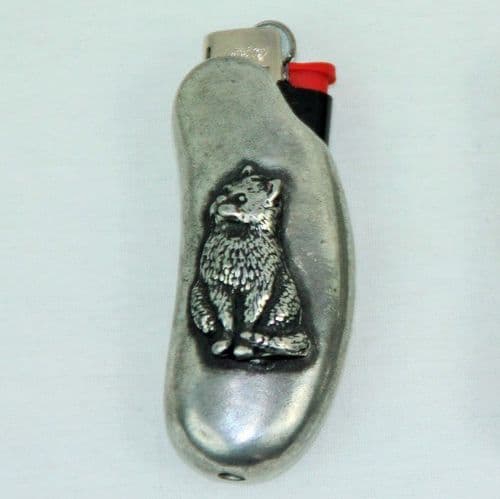 Briquet chat en étain