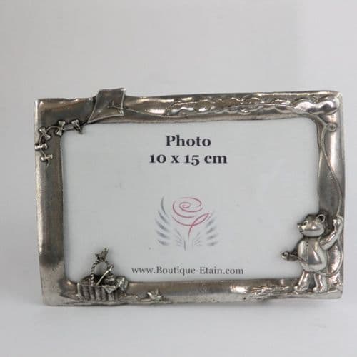 Cadre photo pour enfant en étain