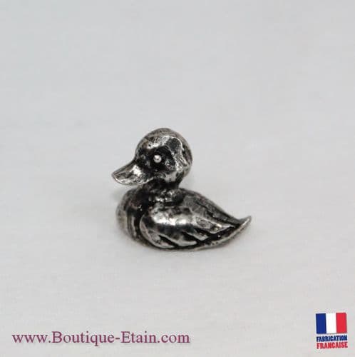 Caneton, petit canard en étain.