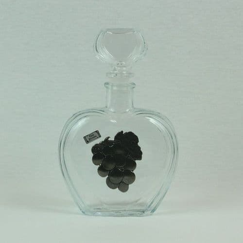 Carafe en verre et étain motif raisin