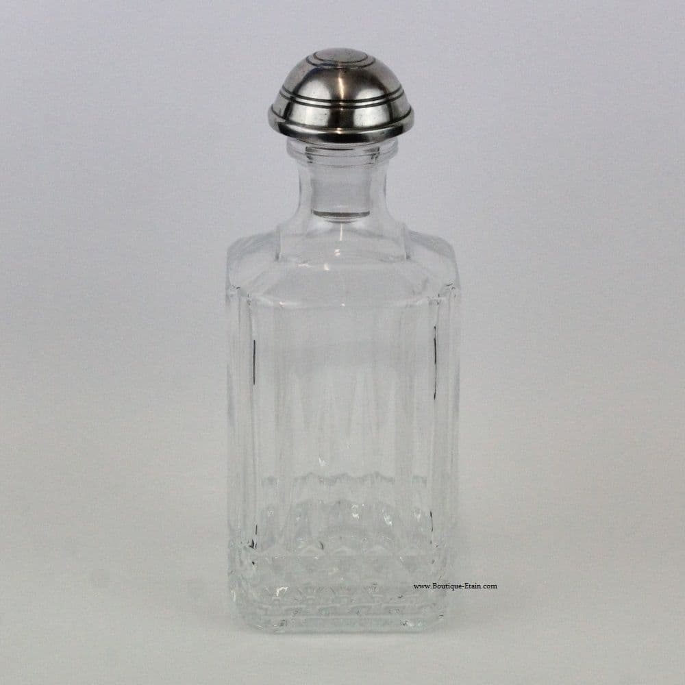 Carafe à Whisky en verre et étain