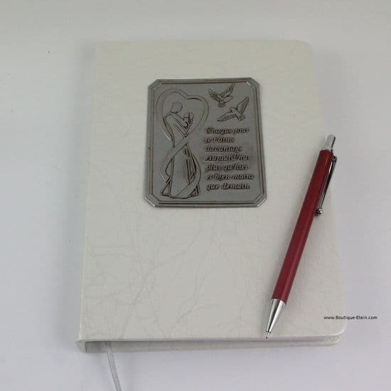 Carnet décor étain