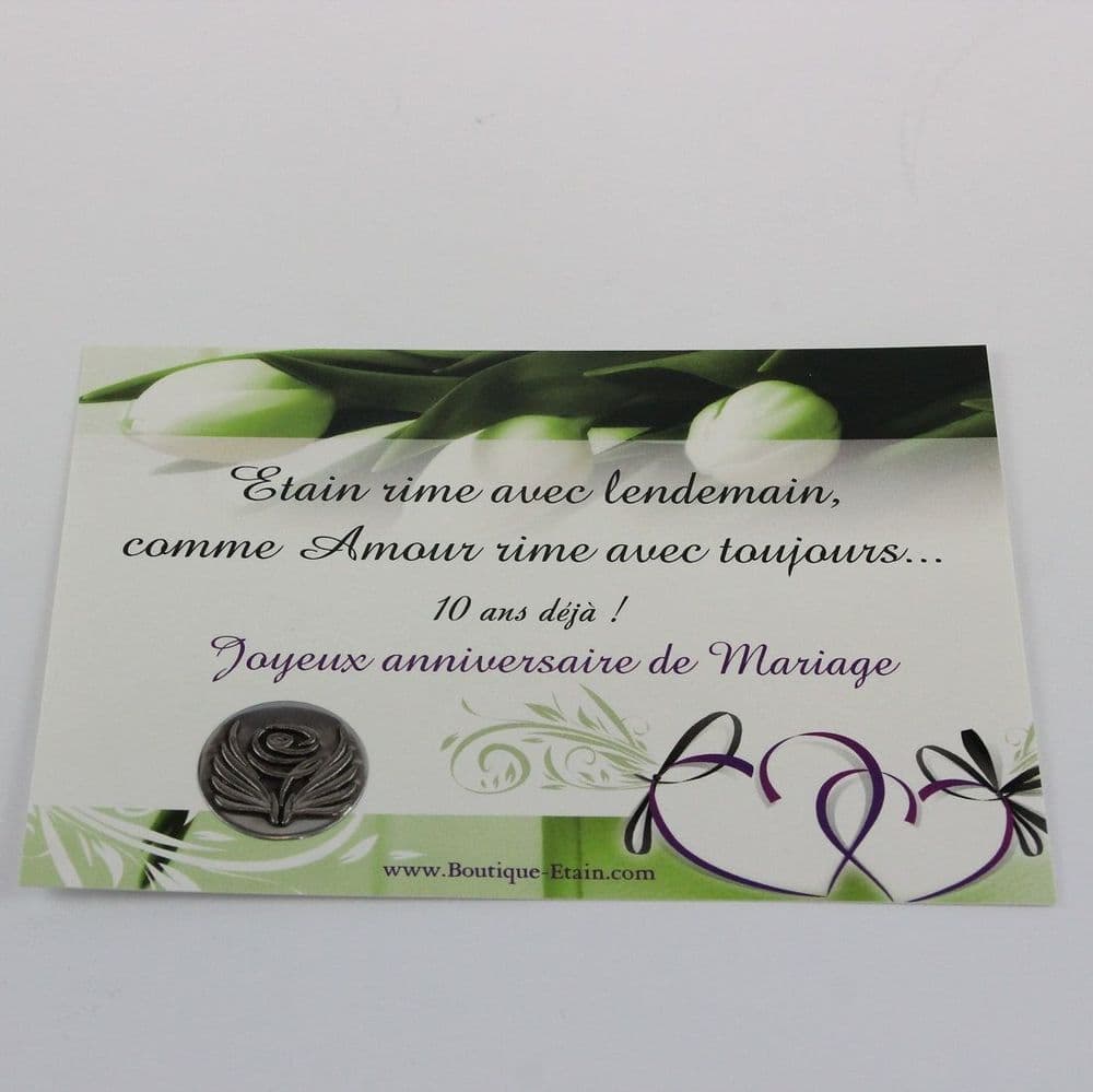 Carte Anniversaire 10 Ans De Mariage Noces D Etain Carte Anniversaire 10 Ans De Mariage Noces D Etain
