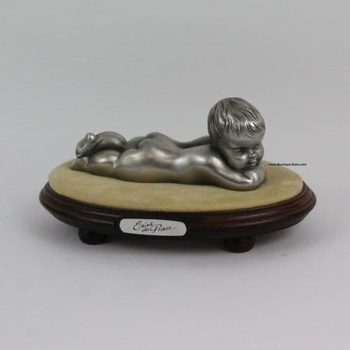 Chérubin en étain, enfant cadeau naissance