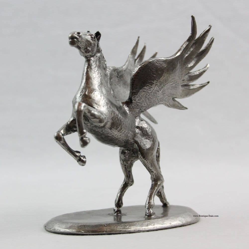 Cheval ailé Pégase en étain