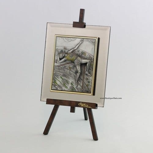 Chevalet miroir et étain saut en hauteur