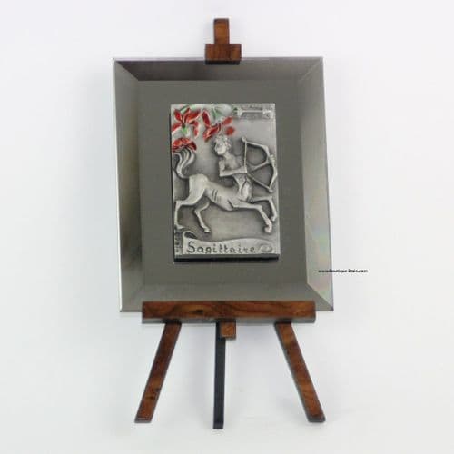 Chevalet étain SAGITTAIRE sur miroir