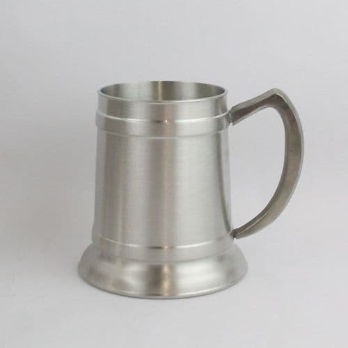 Chope à bière 33 cl en étain massif