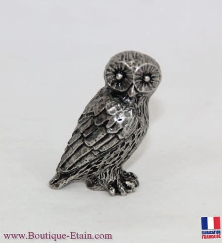 Chouette en étain